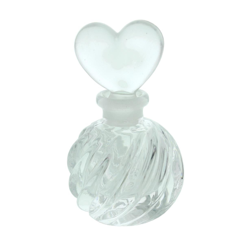 Preview: Der elegante Glas-Parfüm-Flacon mit Herz Verschluss