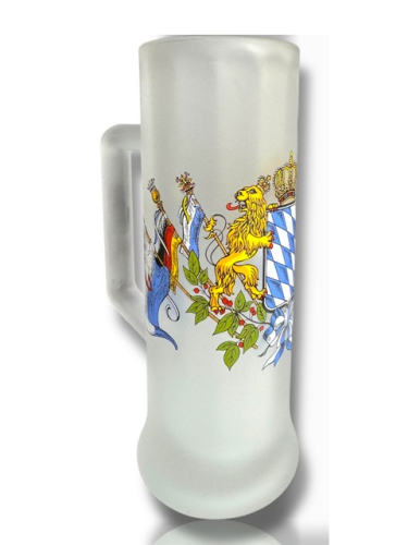 Preview: Satinierter Partyseidel mit Bayernwappen ? 0,2 Liter