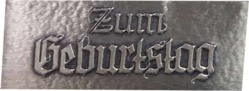 Preview: Geprägte Textschilder aus Zinnlegierung 73x28 mm für verschiedene Anlässe