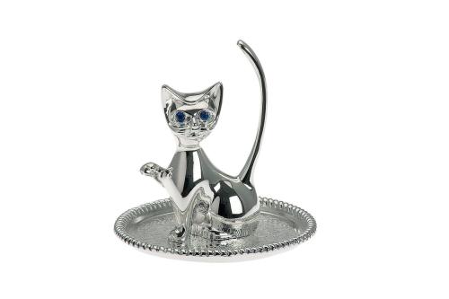 Der versilberte Ringständer Katze - Wunderschöne Geschenkidee für Mädchen und Frauen