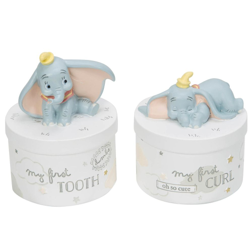 Disney Geschenkset Locken und Zahndose Dumbo in 3D, Erinnerungsdosen