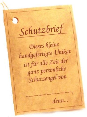 Preview: Der süße Schutzengel aus Ton mit Schutzbrief