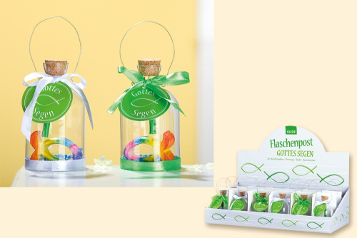 Preview: Flaschenpost - Segensbringer "Fisch" - Gottes Segen im Glas