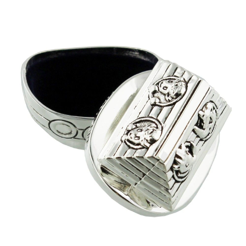 Preview: Das geniale Geschenkset Arche Noah Versilbert  - Zahn und Lockendose als Schiff