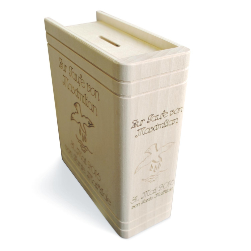 Sparbuch zur Taufe inkl. Gravur und Taufsymbol