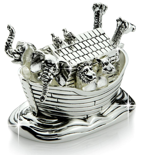 Preview: Die wertvolle Spieluhr Arche Noah- VERSILBERT! !