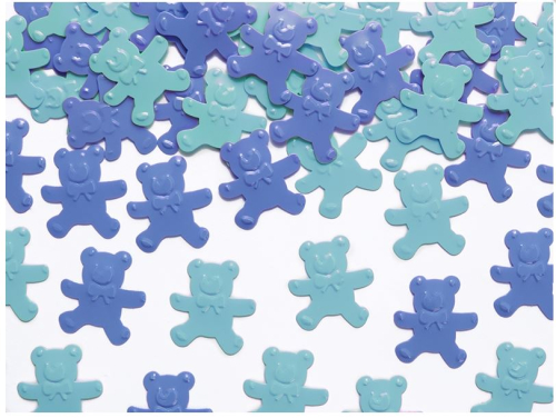 Streudeko - Tischdeko - Teddybären  Hellblau / Blau