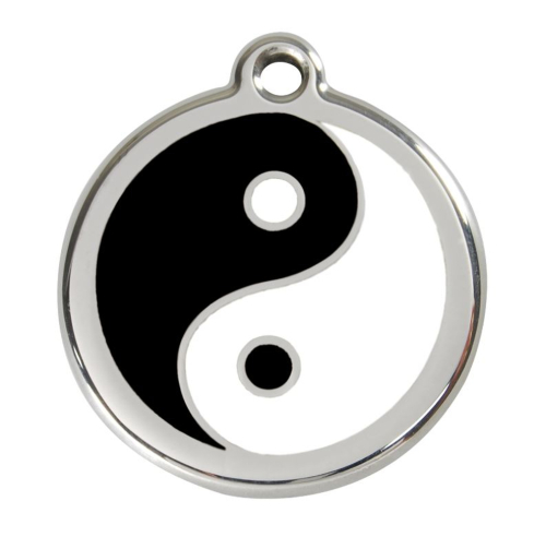 Tiermarke Edelstahl von Red Dingo - Tieranhänger Ying Yang Gr.M-  incl. Gravur