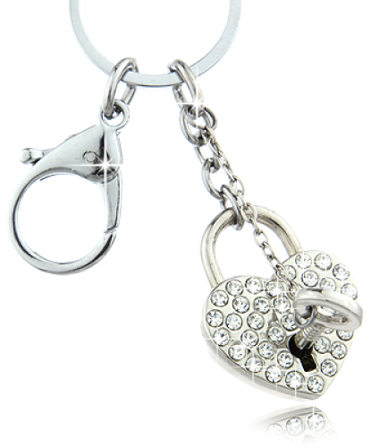 Preview: Der wunderschöne Schlüsselanhänger Glitzerschloss mit Schlüssel