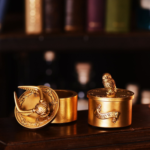 Schmuckdose Harry Potter mit Eule Hedwig-Goldfarben