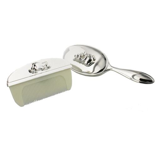 Preview: Disneys Geschenkset Babys Kamm und Bürste - Winnie the Pooh - Versilbert