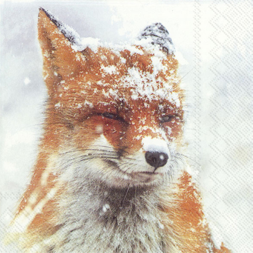 Servietten Winter Fuchs im Schnee  - Winter Fox Lunch Servietten