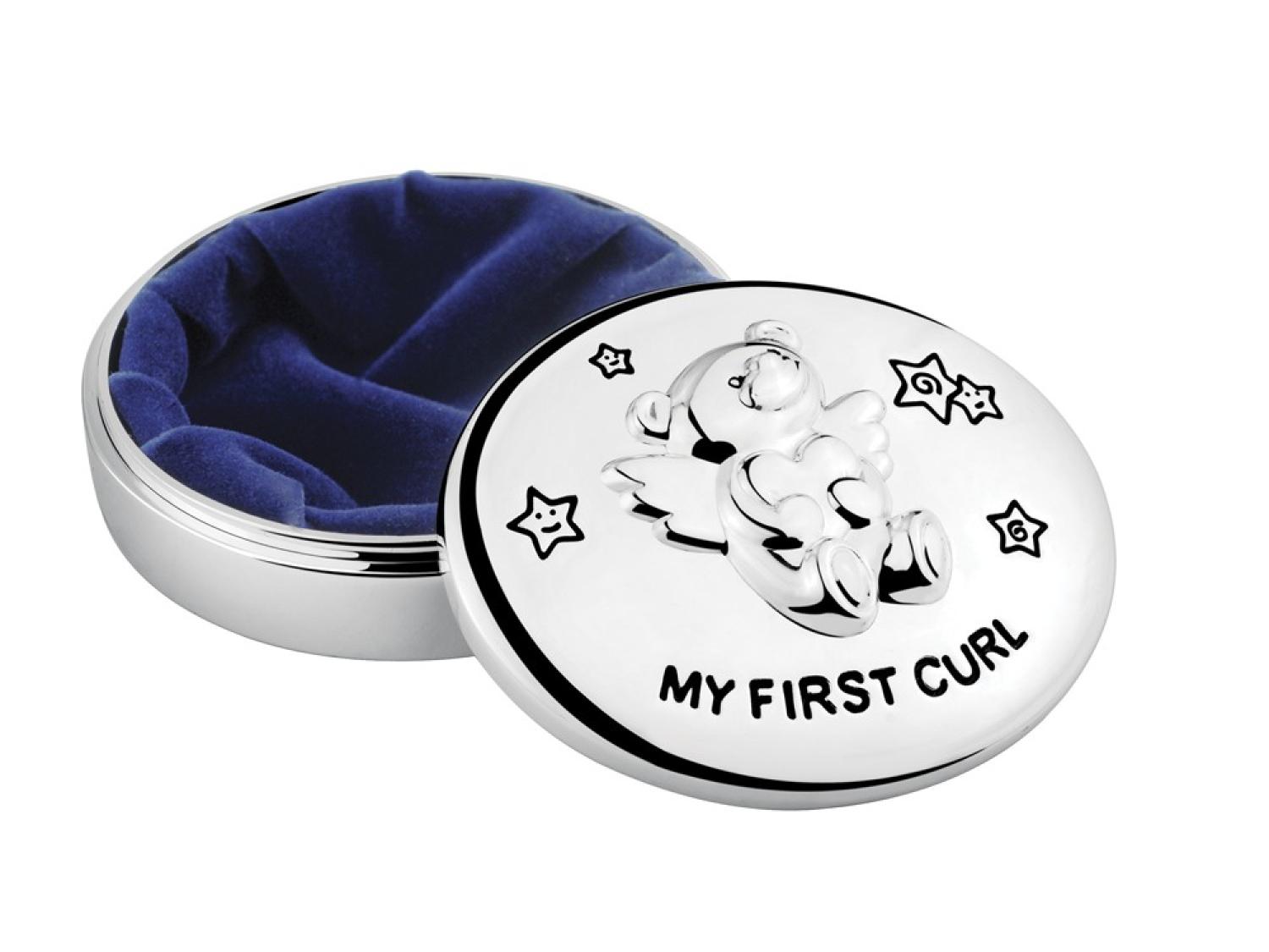 Die silberne Dose für die erste Locke - Lockendose Twinkle Versilbert!
