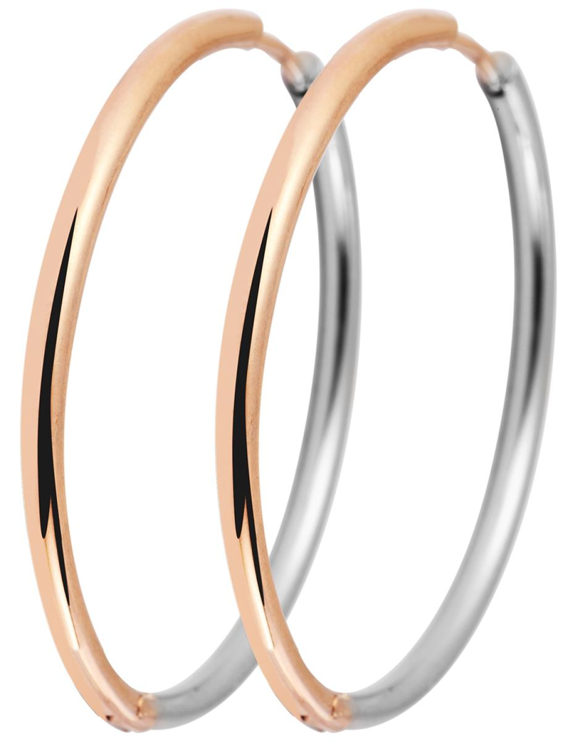 Edelstahl Creolen Bicolor Ø 25 mm