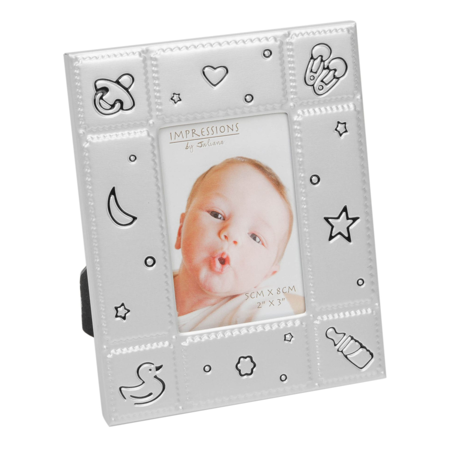 3-teilige Babyset Locken und Zahndose mit Bilderrahmen mit Gravur im Geschenkkarton