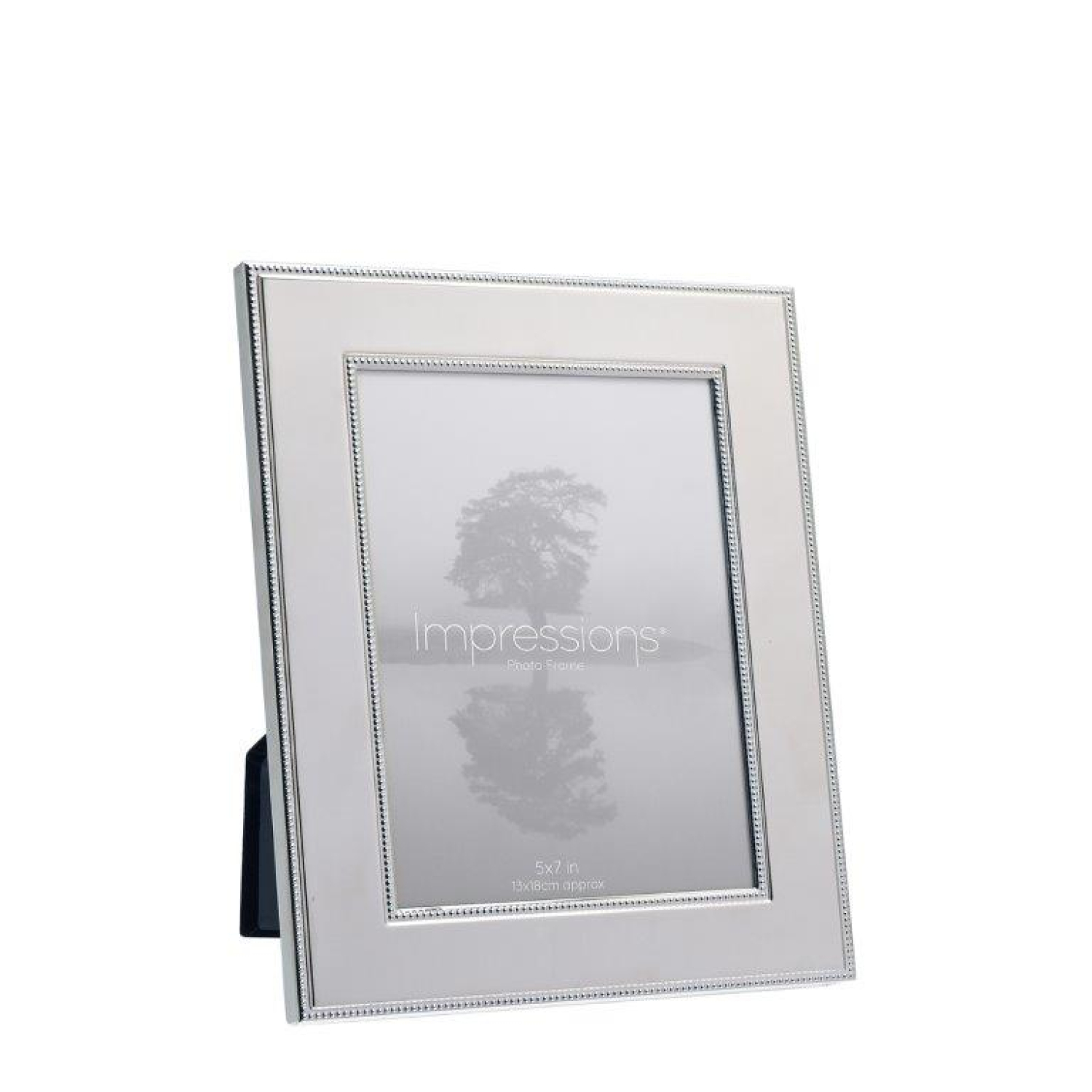 Der edle Fotorahmen mit Perlrand Silber 13 x 18 cm, Gravurfähig