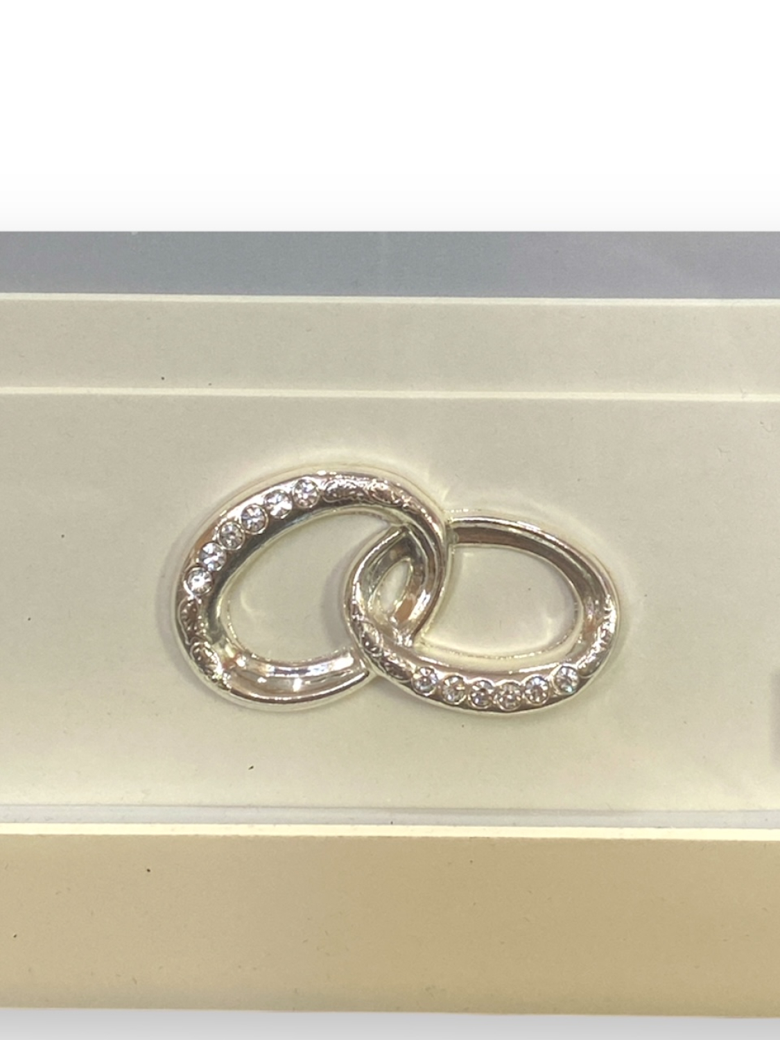 Fotorahmen MDF mit Silber Ringen und Passepartout 10 x 15 cm
