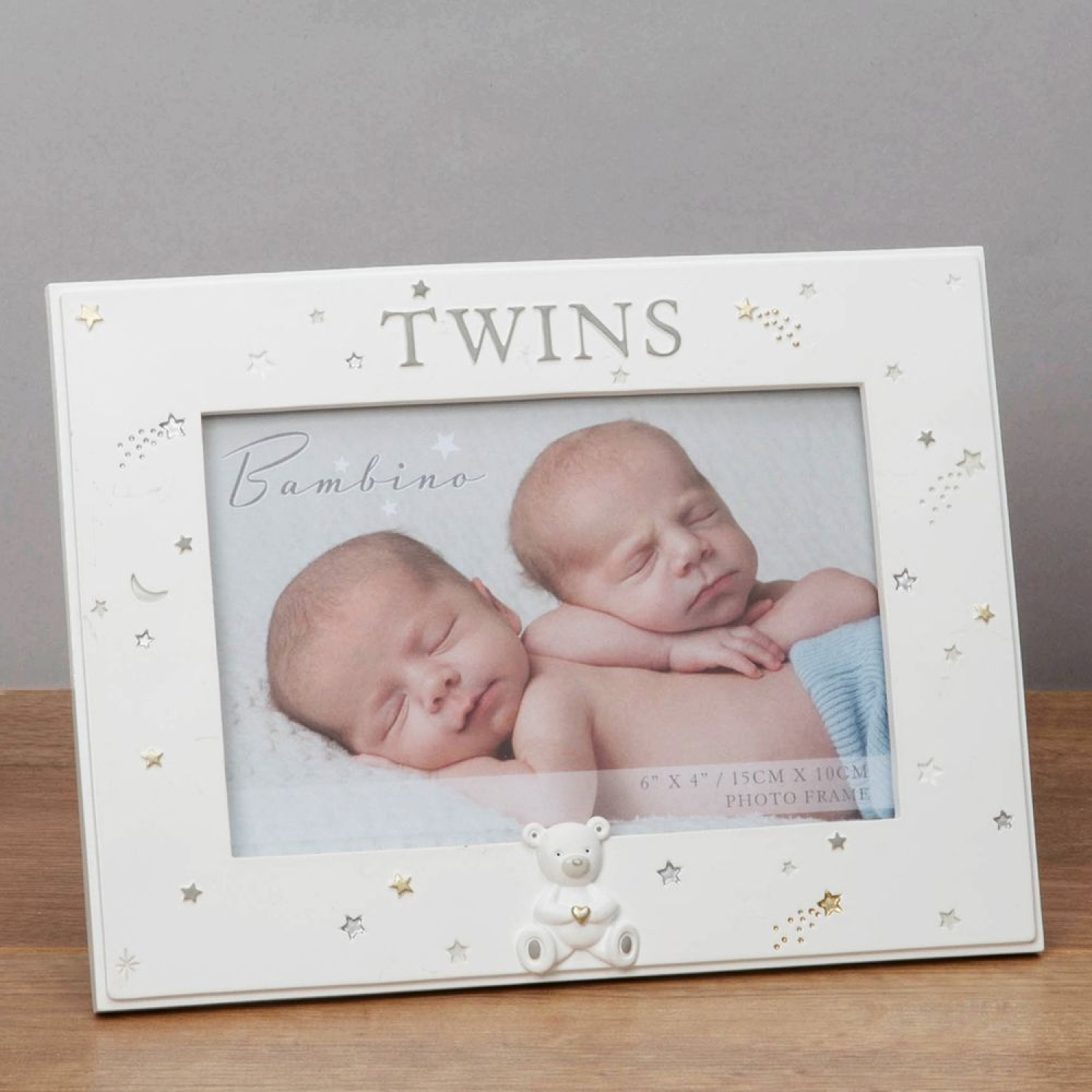 Bilderrahmen Twins - Bilderrahmen Zwilling mit Bärchen und Sternen