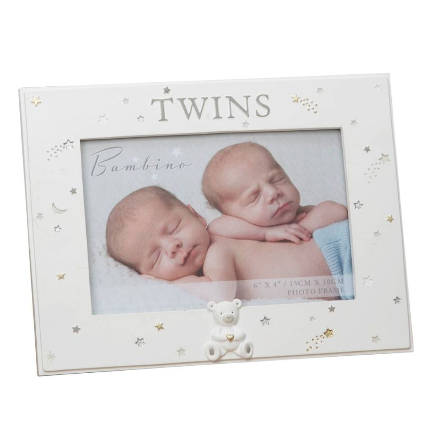 Bilderrahmen Twins - Bilderrahmen Zwilling mit Bärchen und Sternen