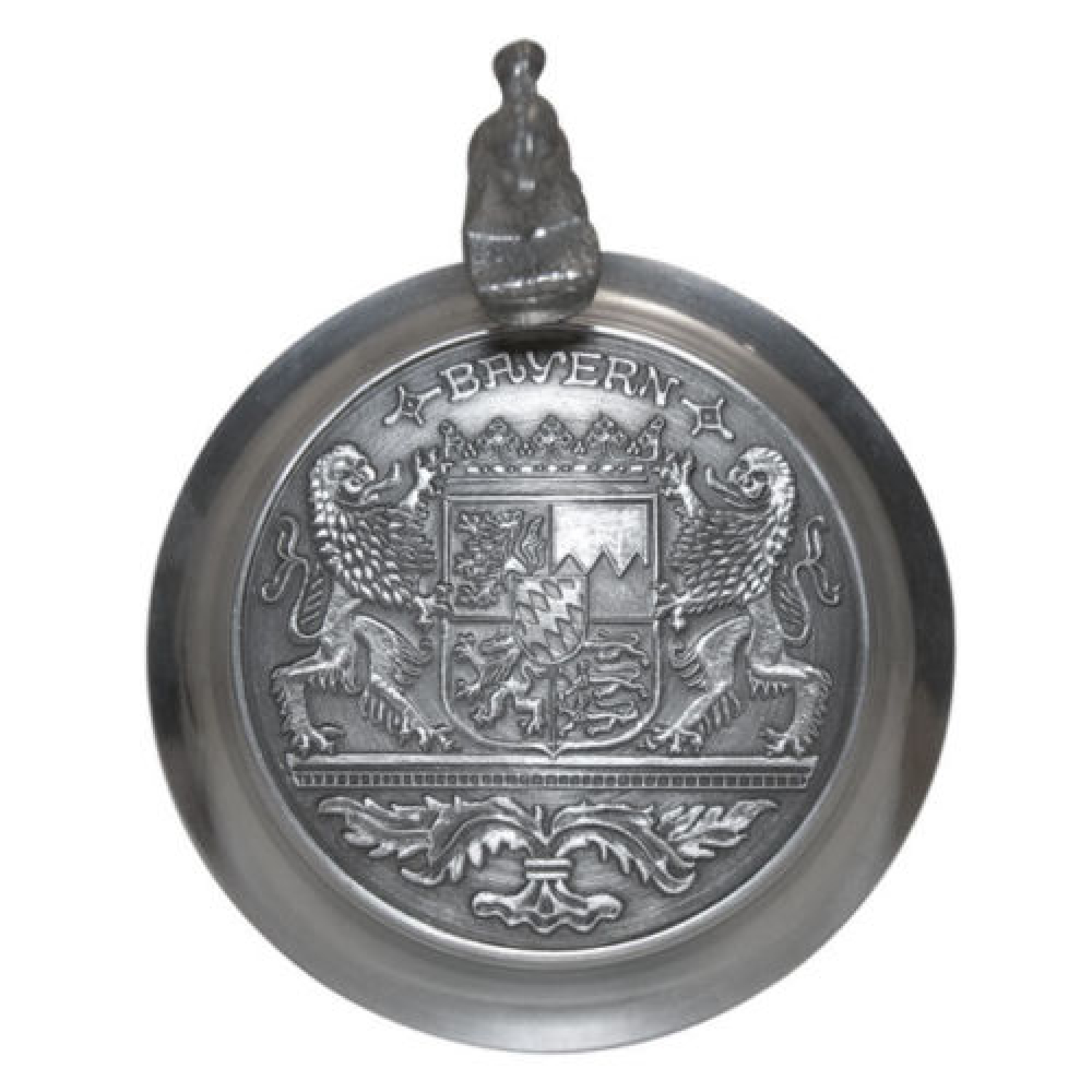 Der bayerische Biergartendeckel, Zinndeckel  Modell Bayern für Ihr Weißbierglas! TOP