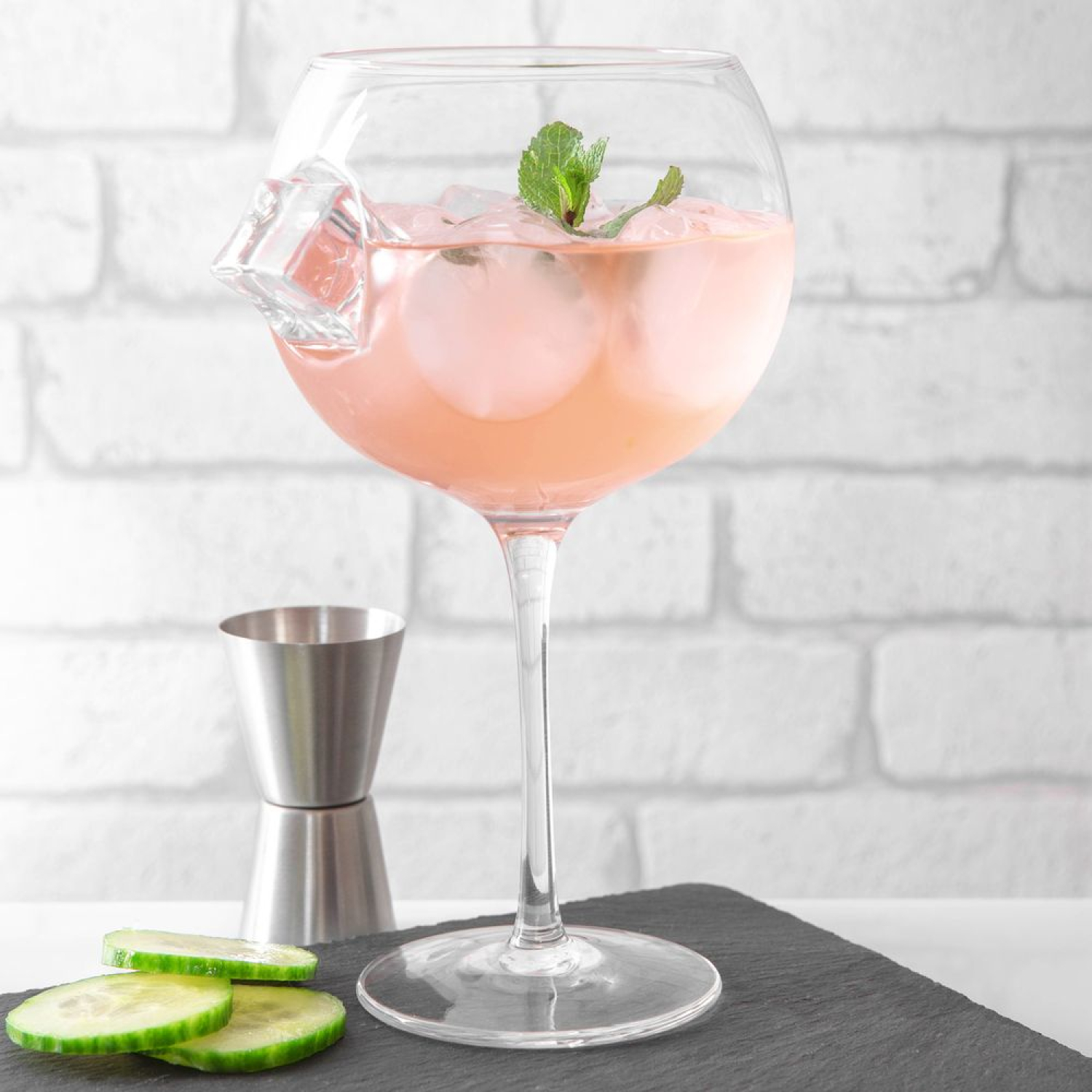 Weinglas Ice & Slice Eiswürfel - Partyglas für Gin-Wodka-Cocktail