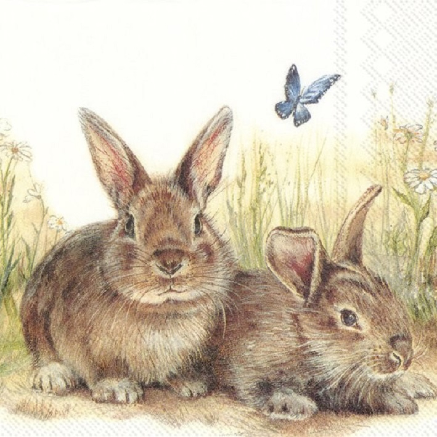 IHR Cocktail Servietten Bunny and Clyde, Osterservietten 25x25 cm!