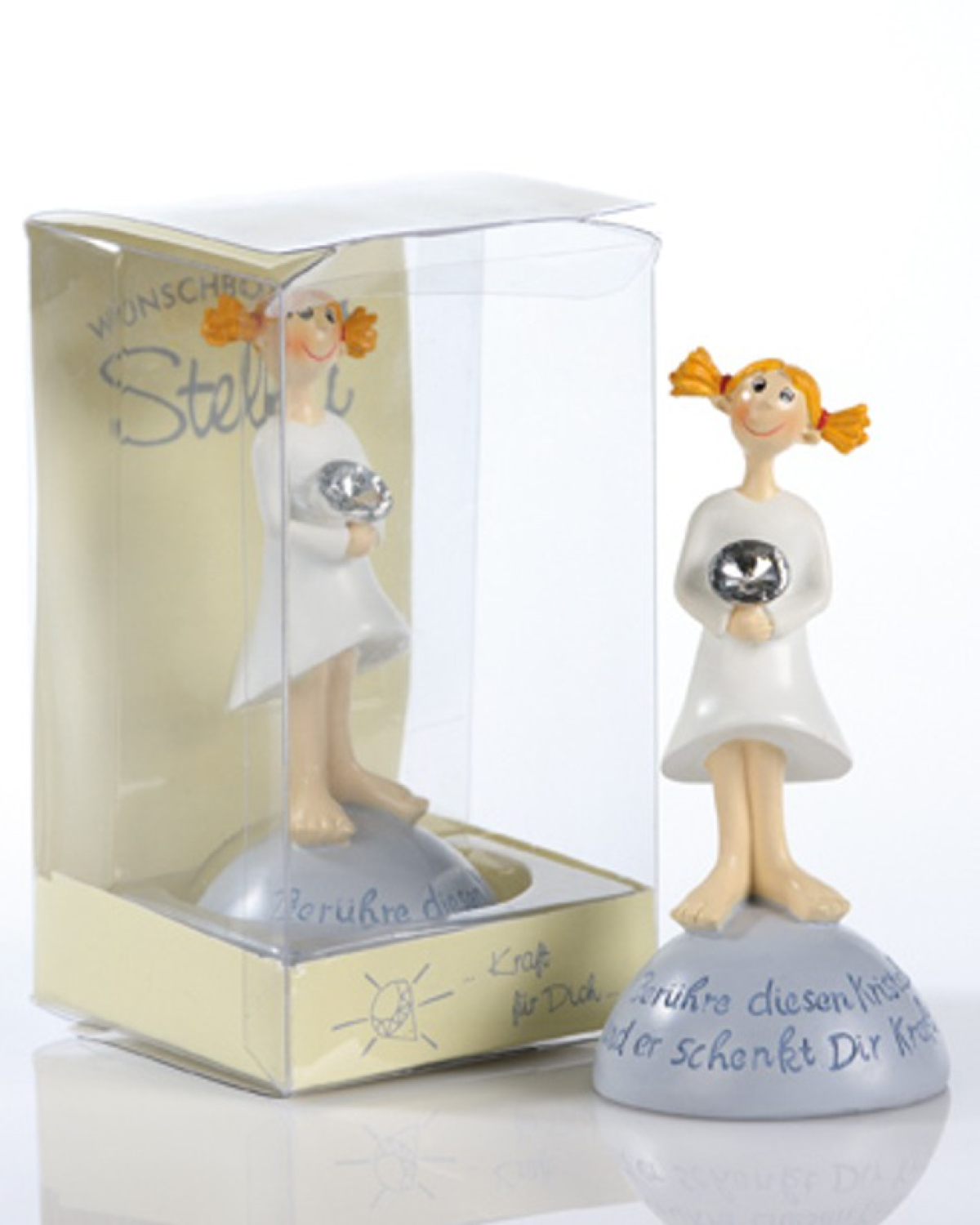 Die süße Schutzengel Figur mit Kristall