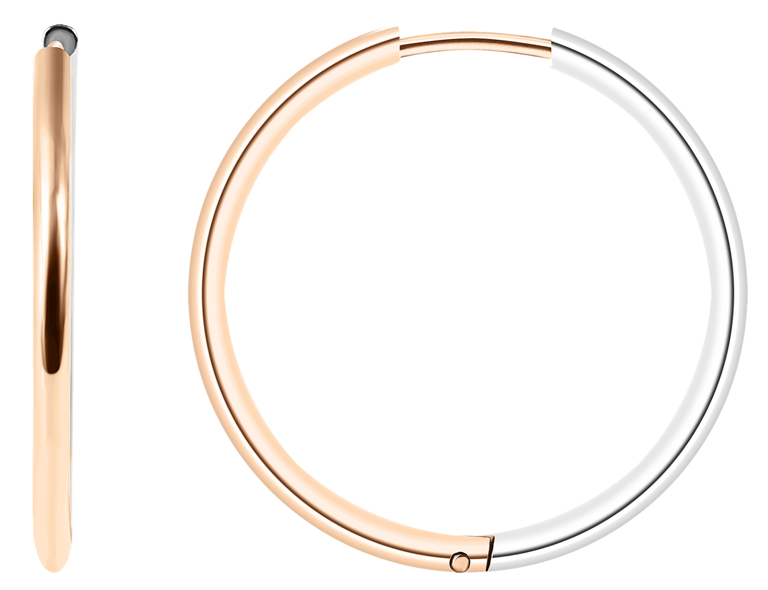 Edelstahl Creolen Bicolor Ø 25 mm