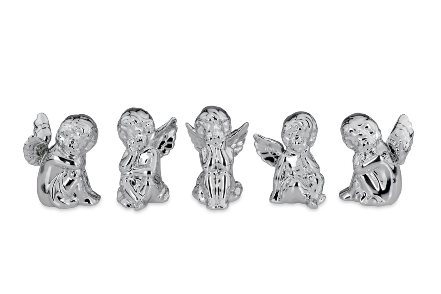 Die schönen sitzenden Engelfiguren im 5 teiligen Set - Schutzengel Set