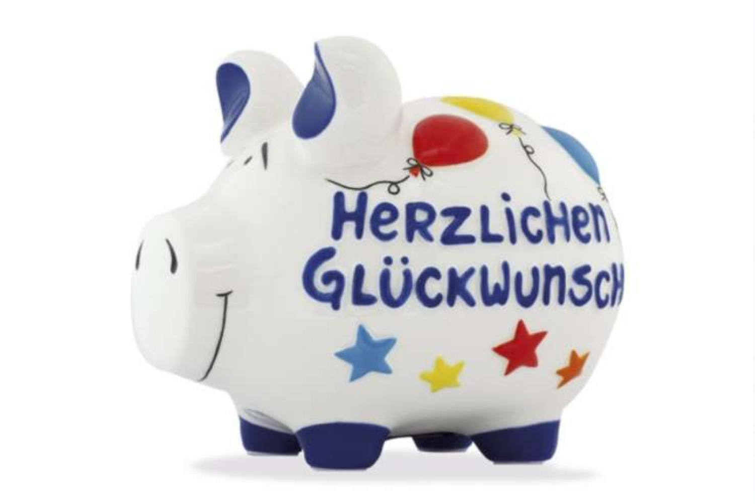 Spardose KCG Herzlichen Glückwunsch, Keramik, 17x15 cm, Handmade