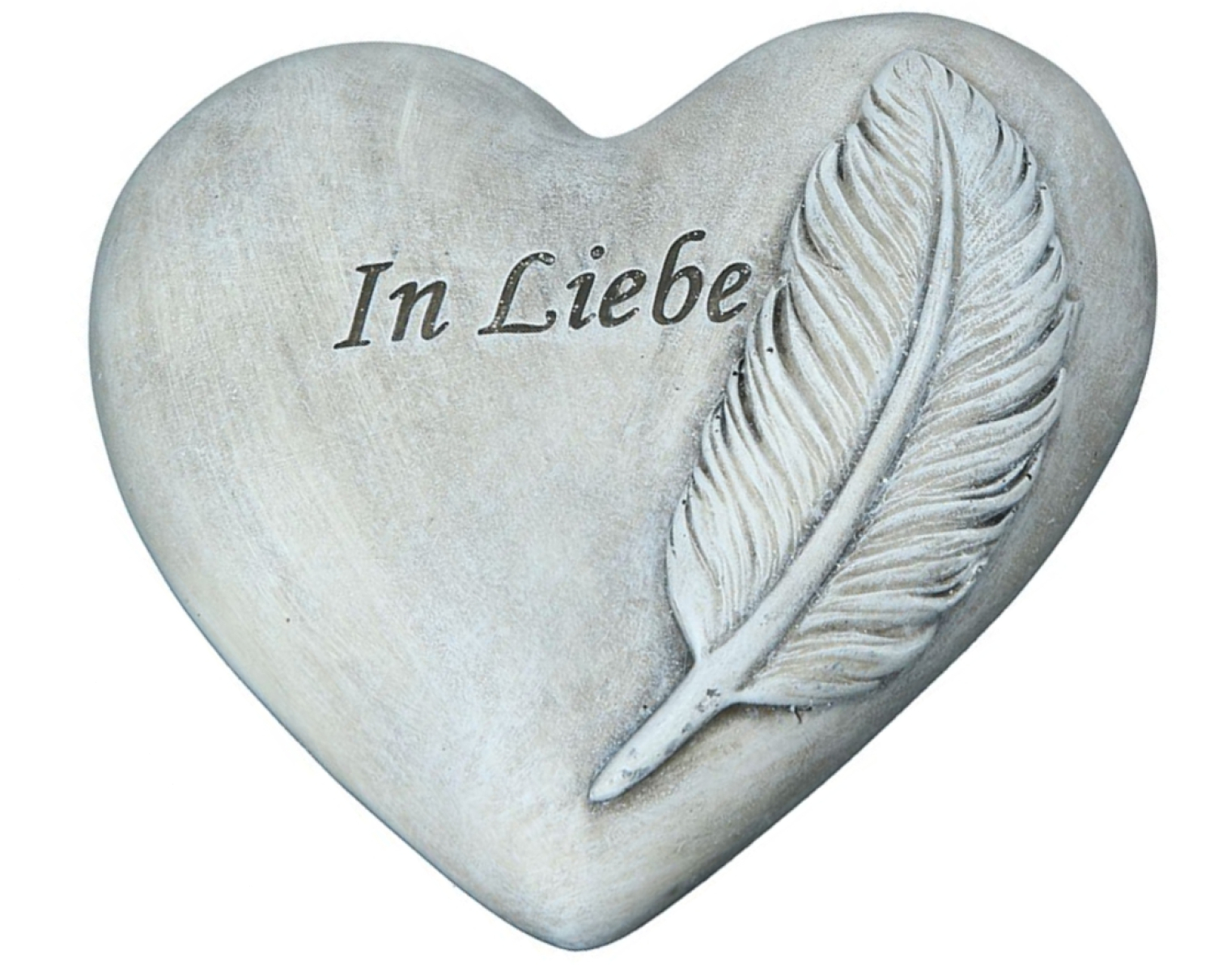 Gedenkherz mit Spruch, Spruchherz, Grabherz, Trauerherz