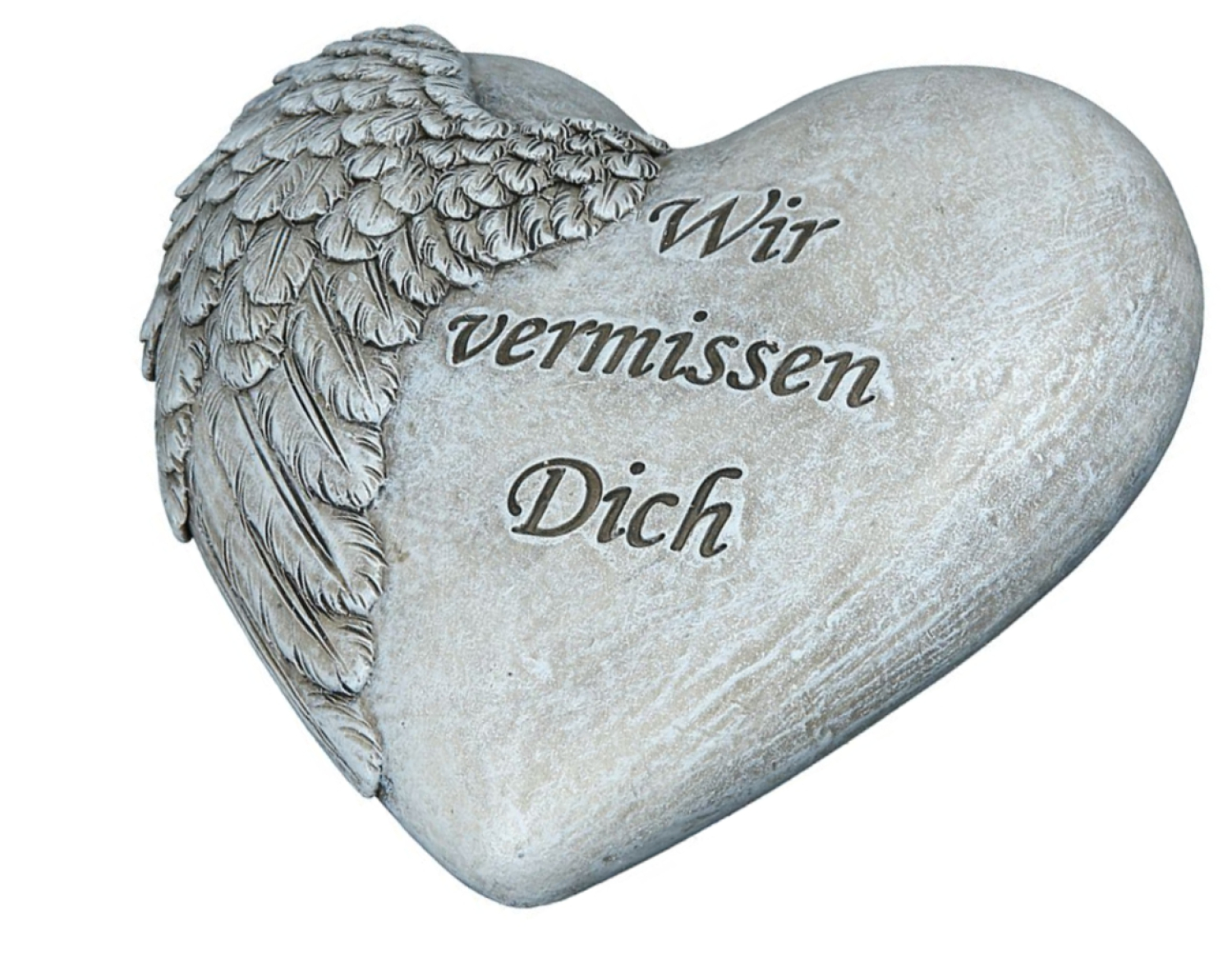 Gedenkherz mit Spruch, Spruchherz, Grabherz, Trauerherz