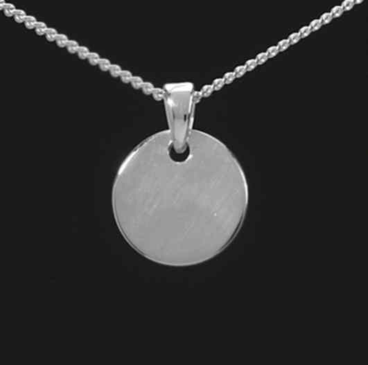 Gravurplatte Rhodiniert 12mm, Echt Silber