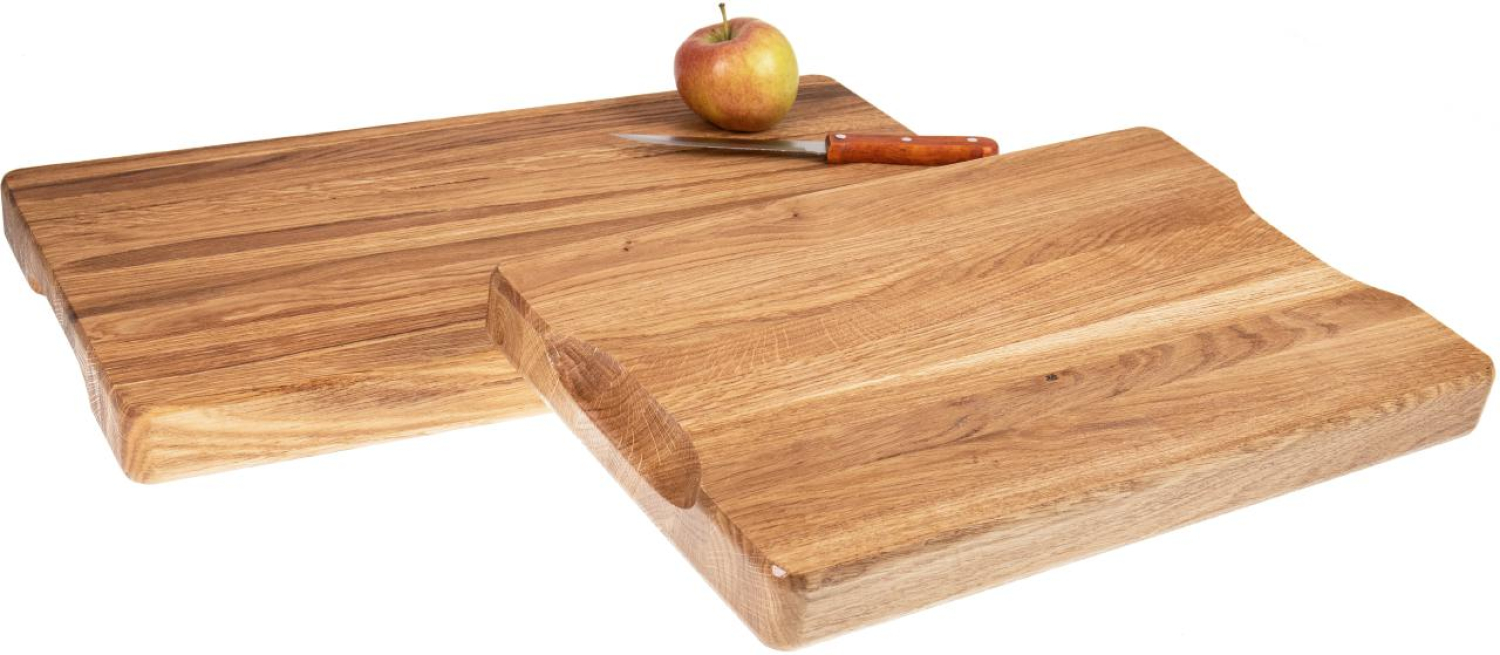 Eichenholz mit Griffen 50x30x4cm, Holz Hackblock Gravurfähig