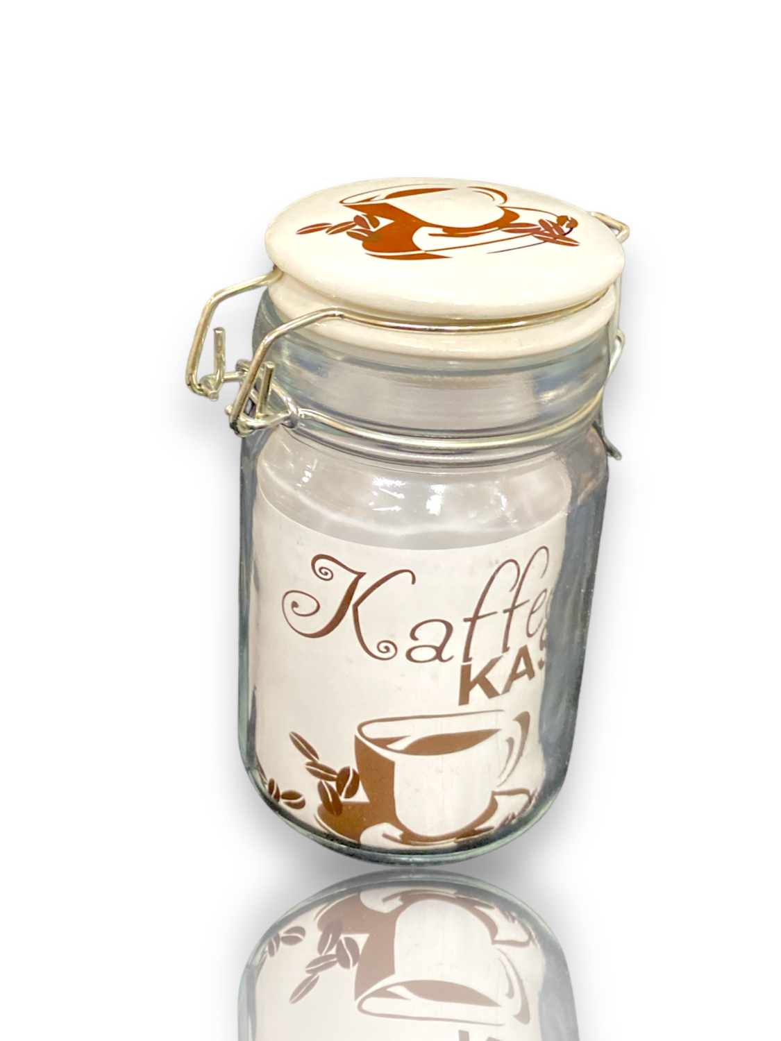Die praktische Kaffeekasse aus Glas mit Deckel