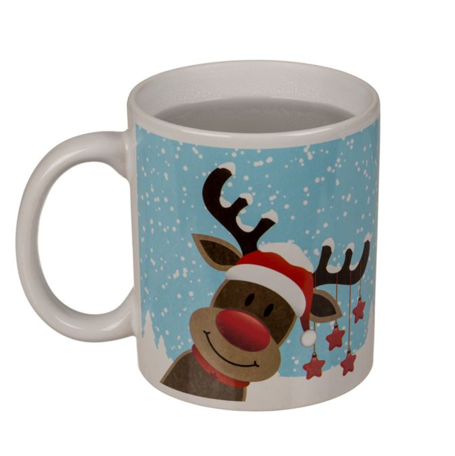 Becher Rudolf the Red Nose Rentier - reagiert auf Wärme - Kaffeehaferl Thermoaktiv