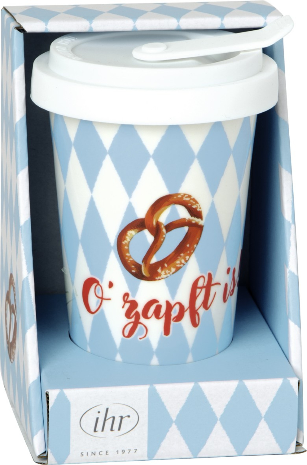 Bayerischer Kaffeebecher to Go -  OŽzapft is  -Nachhaltiger Porzellanbecher