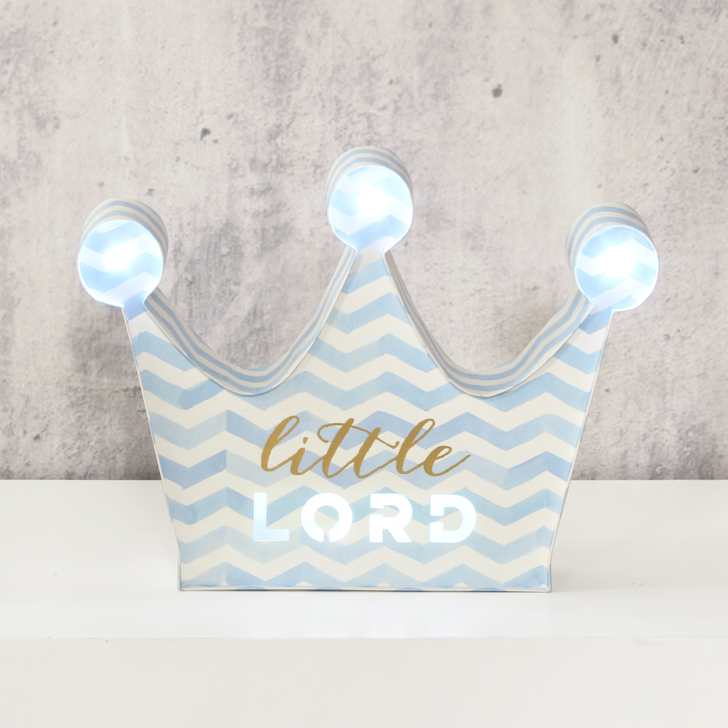 LED Nachtlicht Krone für Babys - Little Lord - Hellblau