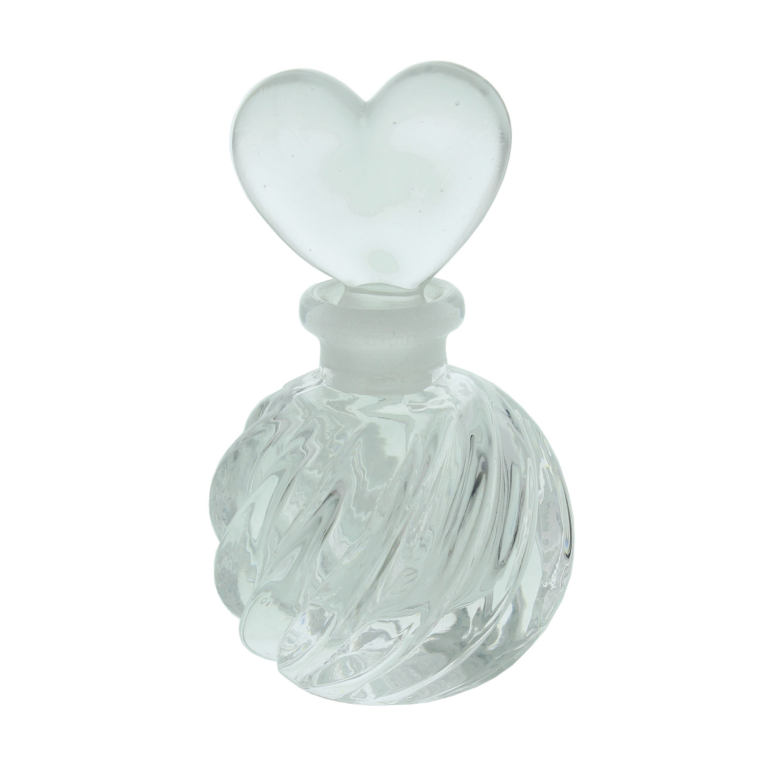 Der elegante Glas-Parfüm-Flacon mit Herz Verschluss