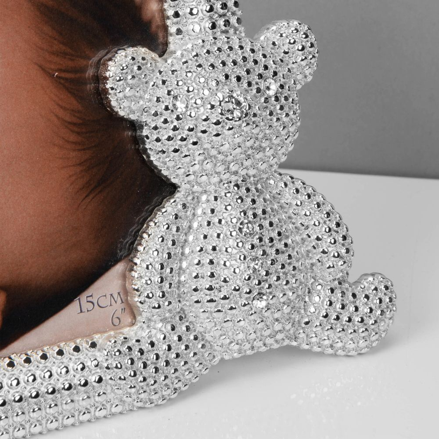 Der niedliche Bilderrahmen mit Strass Teddy 15x10 cm