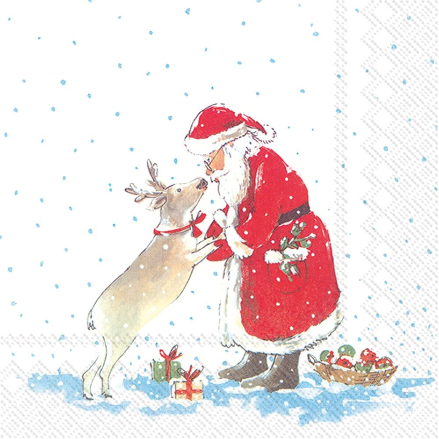 Boston International Papierservietten 6.5" x 6.5" Santas Best Friend