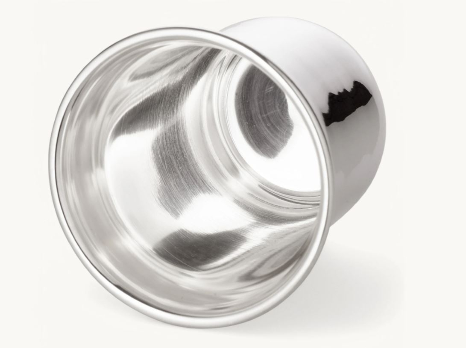 Schnapsbecher schwer versilbert, 4 cl, Gravurfähig