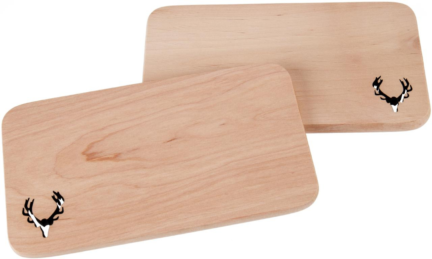 Eckiges Schneidbrett mit Geweih  22x12x1,2 cm