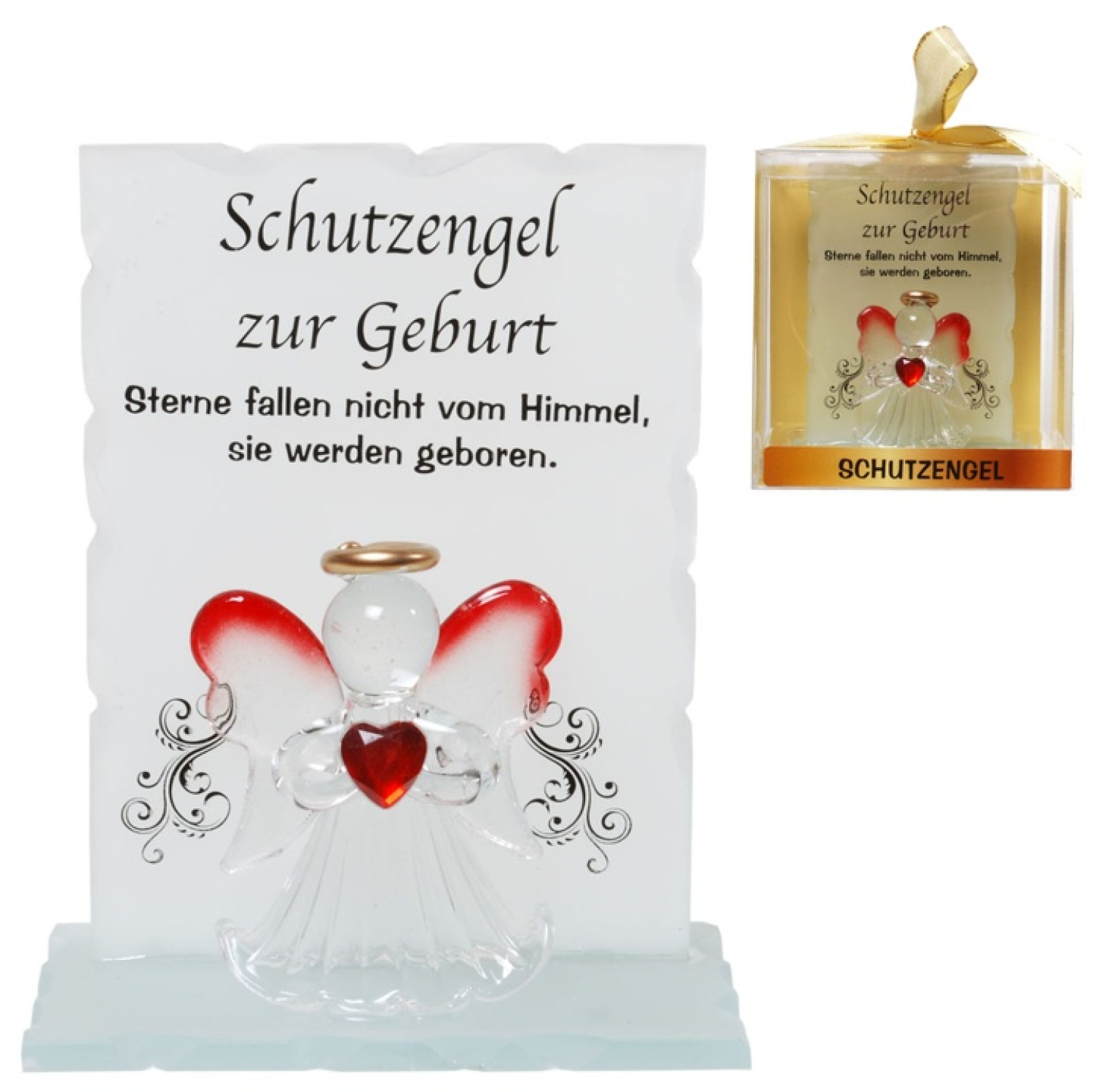 Der schöne Kristall Schutzengel "Zur Geburt"
