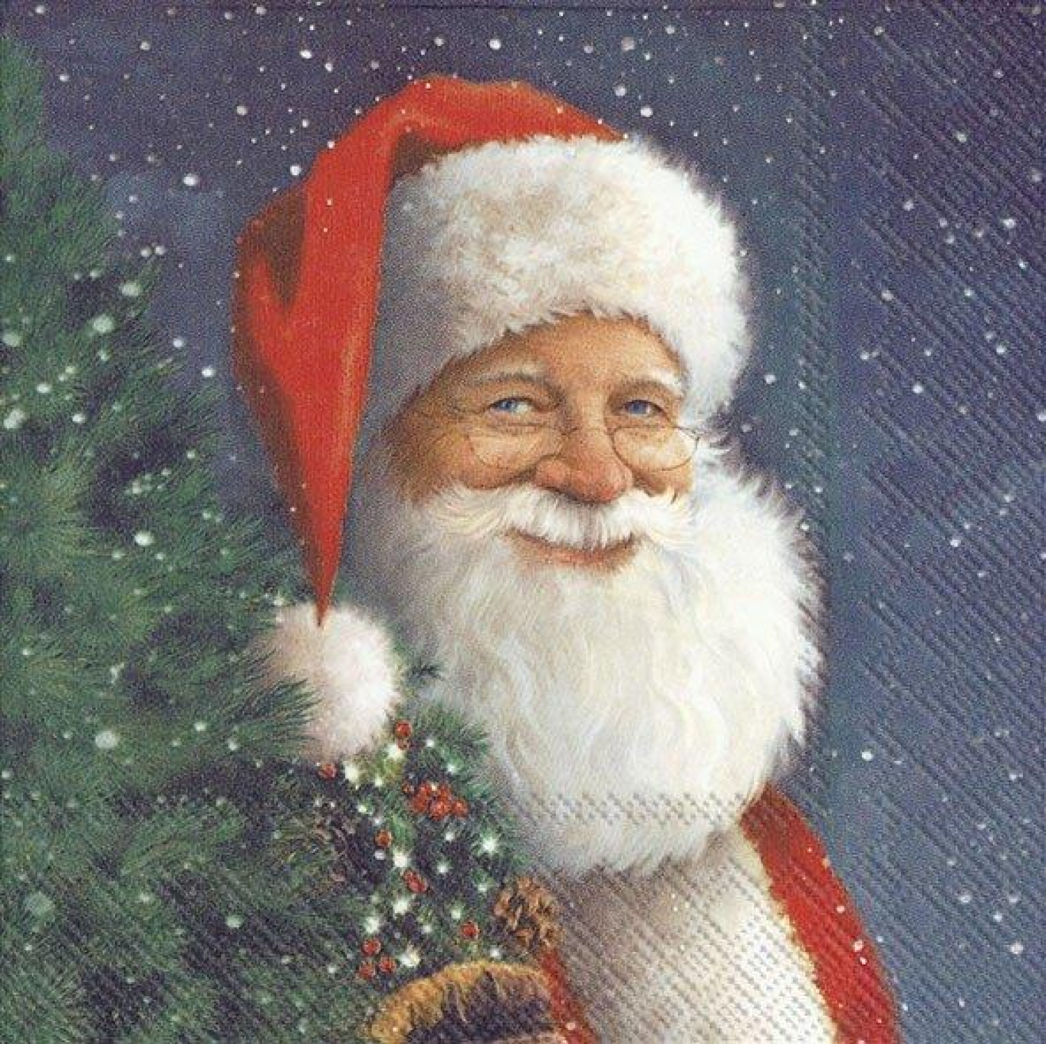 Die schönen Qualitäts Servietten Santa is waiting for Christmas- Lunch Servietten