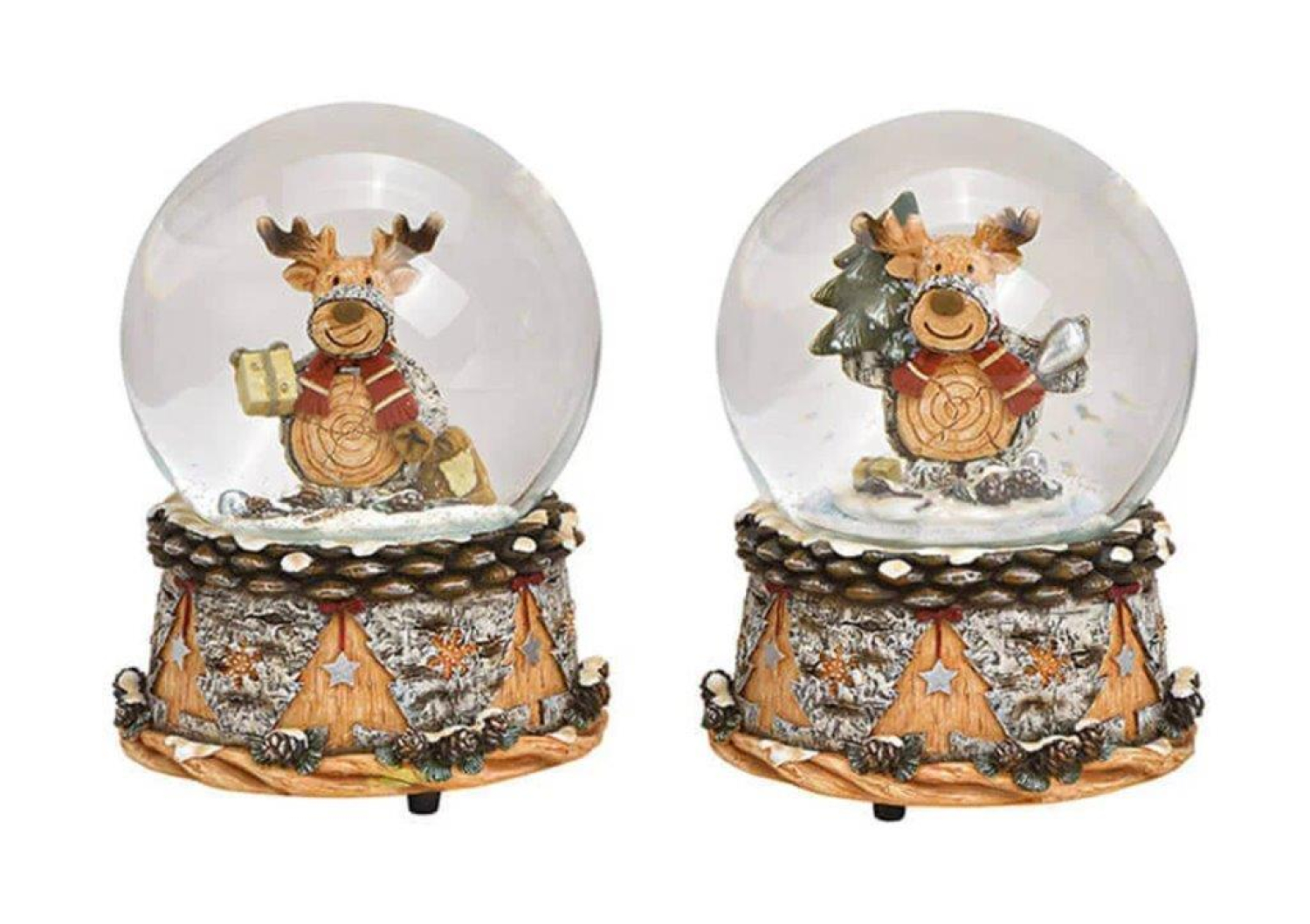 Schneekugel mit Spieluhr zur Weihnachten, Schüttelkugel Jingle Bells