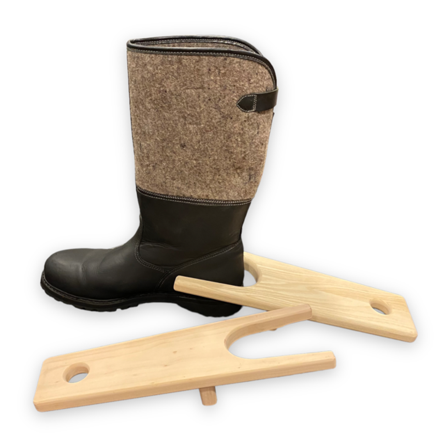 Stiefelknecht Holz handgefertigt, Unikat, Gravurfähig