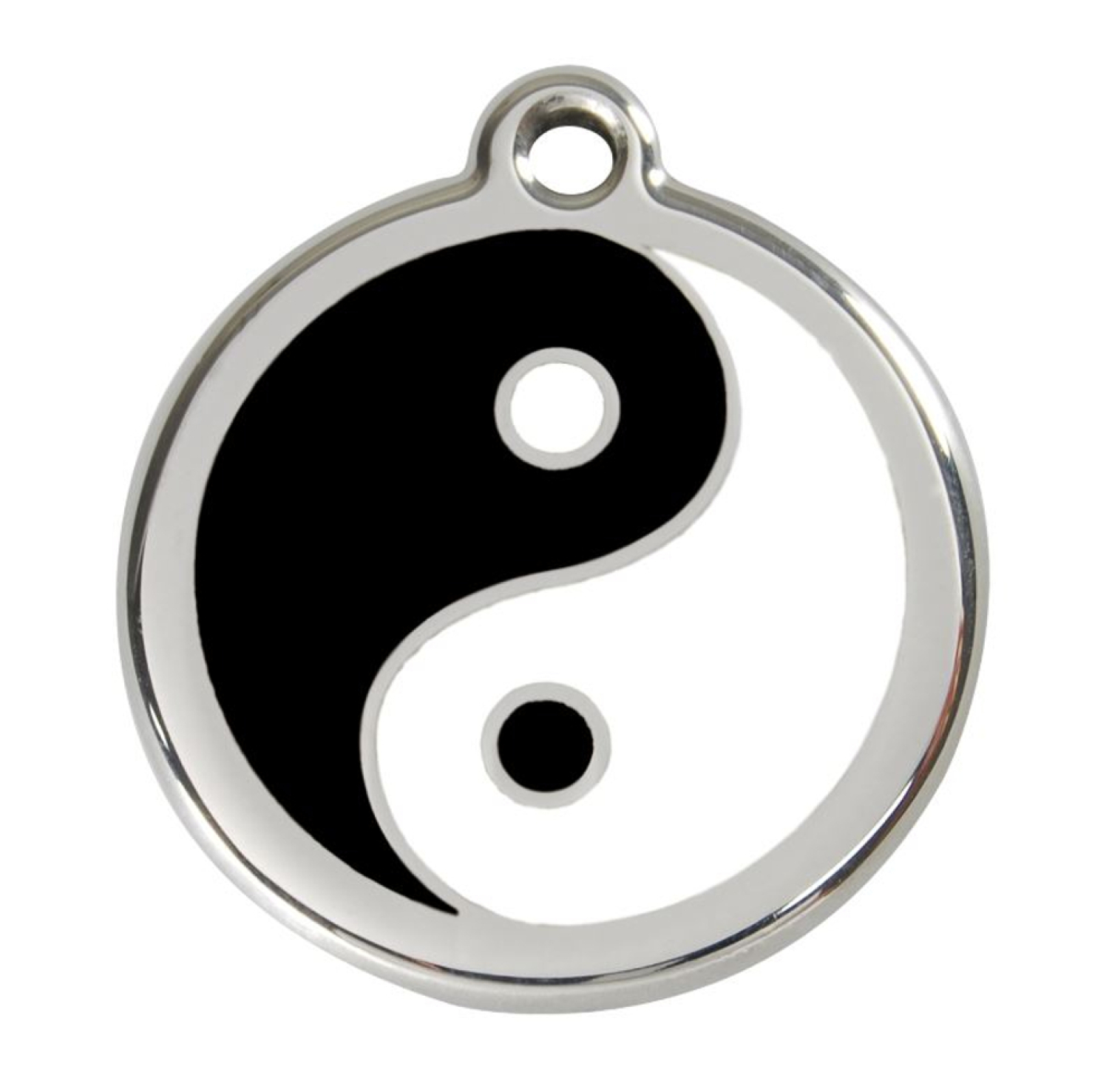 Tiermarke Edelstahl von Red Dingo - Tieranhänger Ying Yang Gr.M-  incl. Gravur