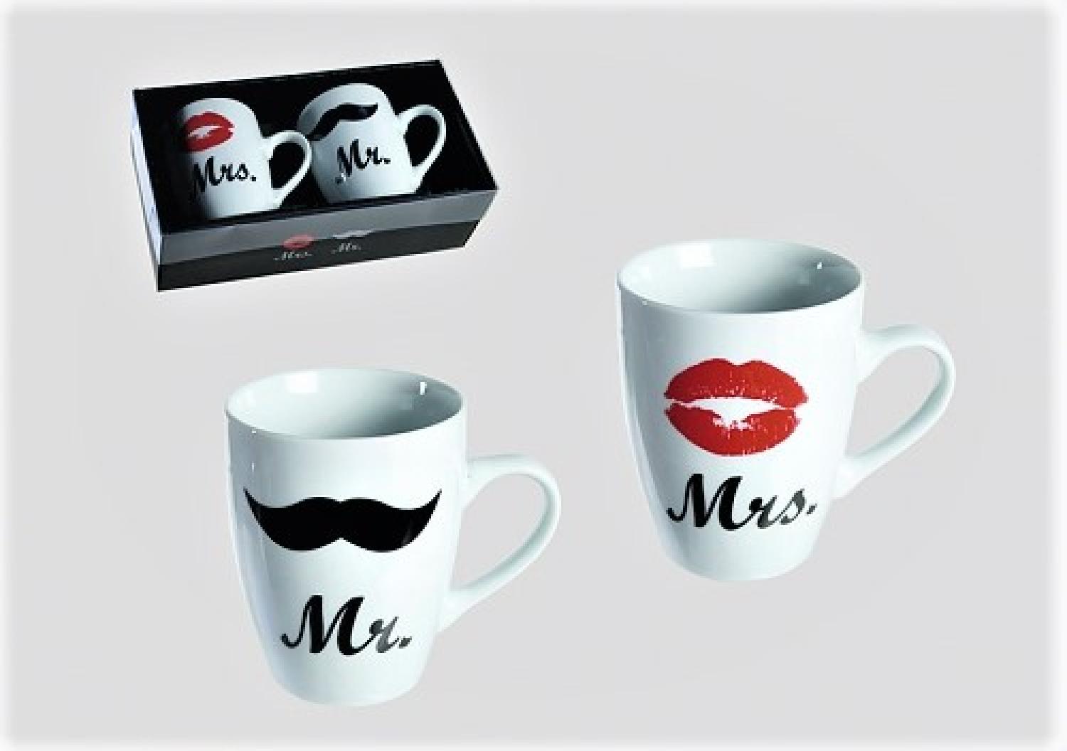 Das schöne Tassen - Geschenkset Mr. & Mrs. - Becher Set