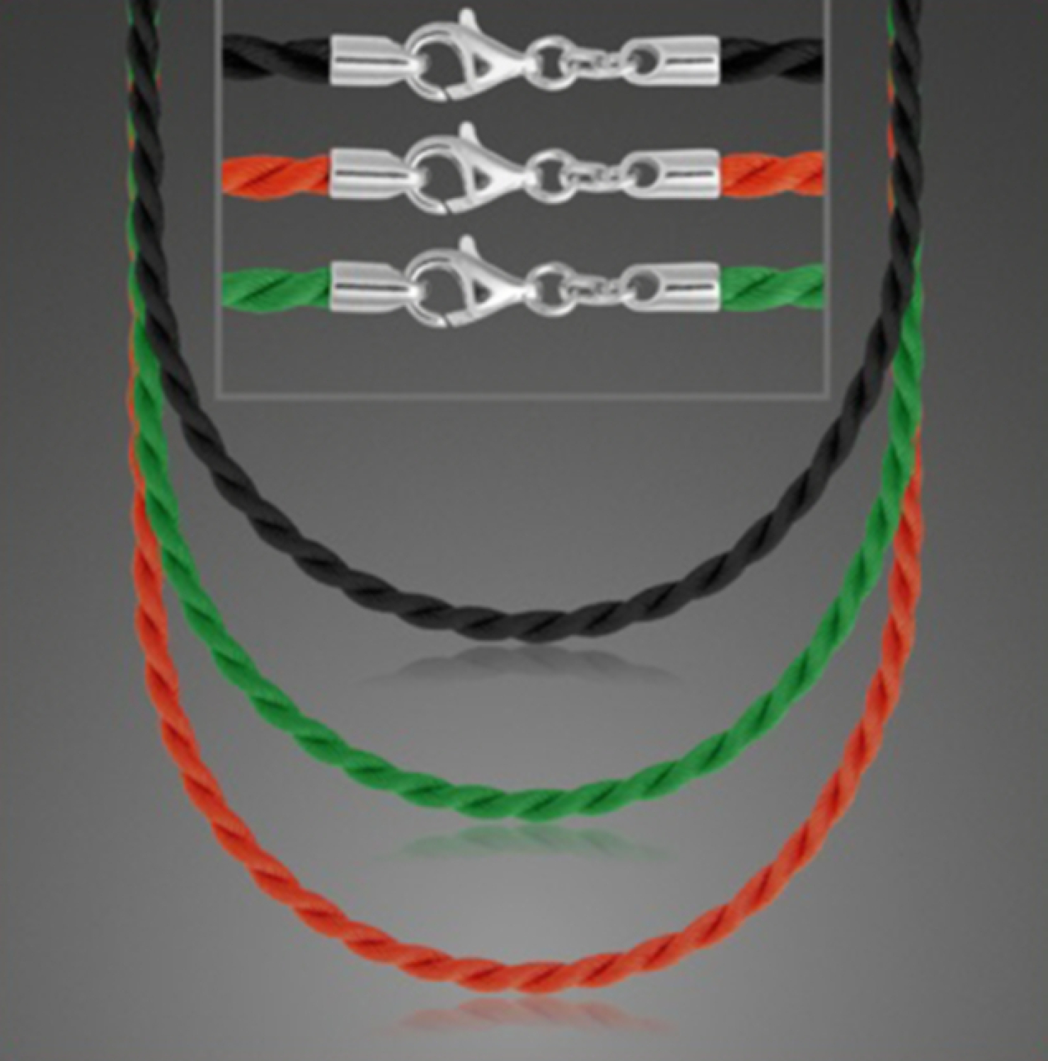 Trachtenkette - Collier farbig zum Dirndl - Trachtenschmuck mit Silberverschluß